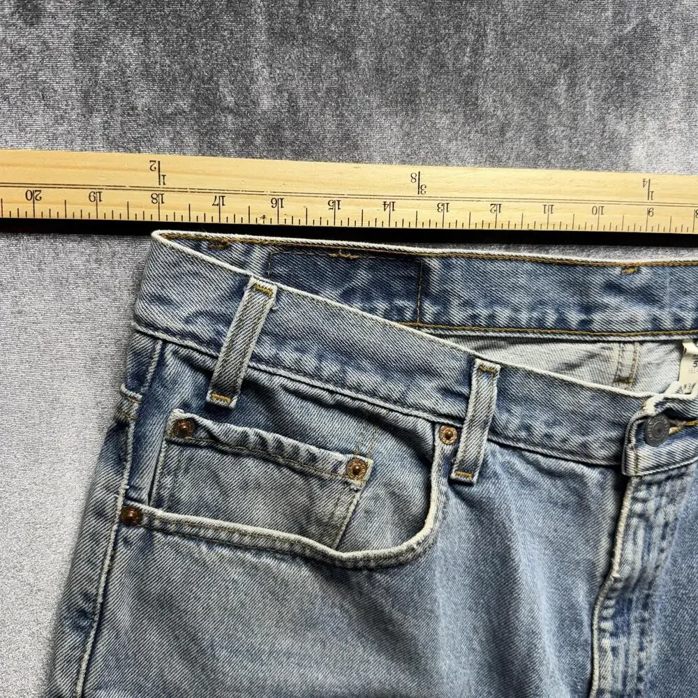 Levis 550 Jeans Mens 38x34 Blue Light Wash Relaxed Tapered 100% Cotton Denim